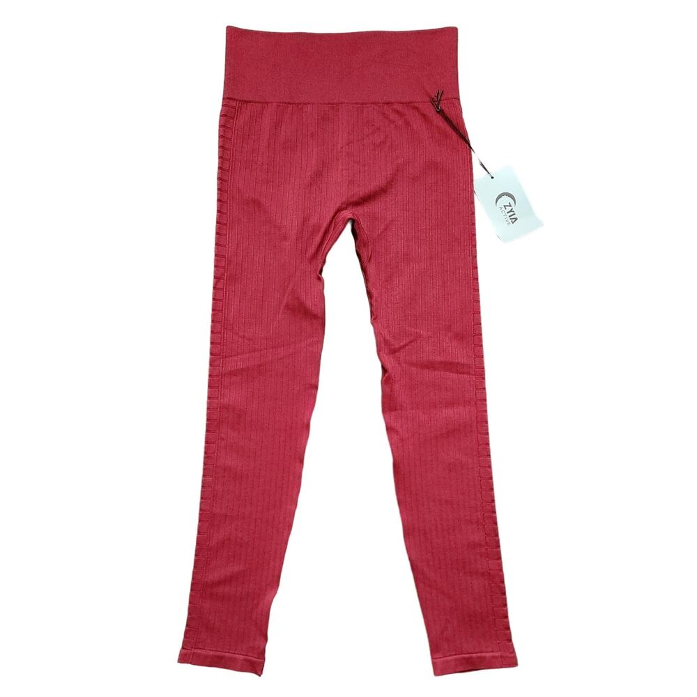 Zyia Scarlet Ribbed Seamless Legging 7/8 Length Size Medium